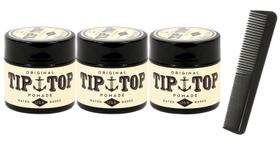 Pacote original de 125 ml à base de água Pomade Tip Top com 3 Pacote original de 125 ml à base de água Pomade Tip Top com 3