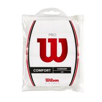 Pacote Overgrip Wilson Pro Comfort com 12 unidades brancas