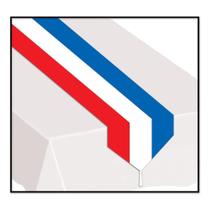 Pacote patriótico estampado Table Runner Beistle com 6 Pacote patriótico estampado Table Runner Beistle com 6