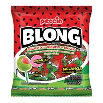 Pacote Pirulito Blong Com Recheio de Chicle Sabor Melancia 672g