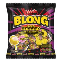 Pacote Pirulito Blong Energy Com Recheio de Chicle 672g