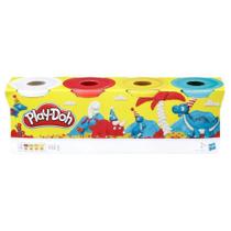 Pacote Play-Doh com 4 latas de 113 ml, cores clássicas Pacote Play-Doh com 4 latas de 113 ml, cores clássicas