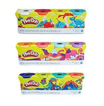 Pacote Play Doh Compound Classic, Wild, Sweet Colors, Pacote com 4 Pacote Play Doh Compound Classic, Wild, Sweet Colors, Pacote com 4