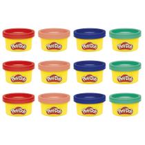 Pacote Play-Doh PD compartilhável, latas de 28 g, 12 unidades, 4 cores Pacote Play-Doh PD compartilhável, latas de 28 g, 12 unidades, 4 cores
