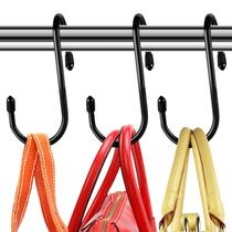 Pacote Purse Hooks Higift com 12 unidades para organizador de barras de armário - preto Pacote Purse Hooks Higift com 12 unidades para organizador de barras de armário - preto
