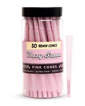 Pacote Rolling Cones Blazy Susan Pink de 50 quilates para fumar vegano