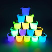 Pacote Slime LANUMIONG Glow in The Dark Crystal Galaxy 15 Pacote Slime LANUMIONG Glow in The Dark Crystal Galaxy 15