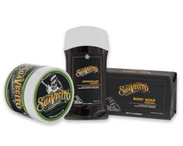 Pacote Suavecito Pomade Signature Scent com desodorante e sabonete