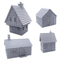 Pacote Terrain Scenery EnderToys Cottage para jogo de guerra de 28 mm Pacote Terrain Scenery EnderToys Cottage para jogo de guerra de 28 mm
