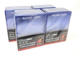 Pacote Top Loader Ultra Pro Regular com estampa branca Rookie Foil