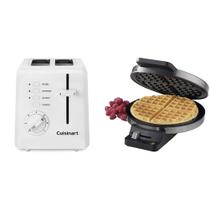 Pacote: torradeira Cuisinart, forno de 2 fatias e máquina de waffles