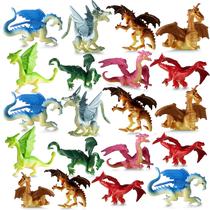 Pacote Toy Figures Bedwina Mini Dragon de 36 para crianças de 2 polegadas