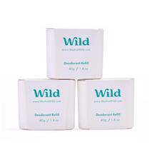 Pacote trio de recarga de desodorante: algodão fresco selvagem e sal marinho, 40 ml Pacote trio de recarga de desodorante: algodão fresco selvagem e sal marinho, 40 ml