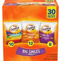 Pacote variado de 30 unidades Goldfish Crackers Snack