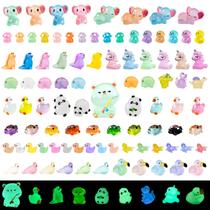 Pacote variado de animais de resina, 220 unidades que brilham no escuro