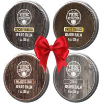 Pacote variado de bálsamo para barba Viking Revolution de 30 ml (baunilha com especiarias, tabaco doce, Majestic Oud, frutas cítricas) Pacote variado de bálsamo para barba Viking Revolution de 30 ml (baunilha com especiarias, tabaco doce, Majestic Oud, frutas cítricas)