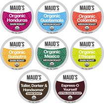 Pacote Variado de Cápsulas de Café Orgânico MAUD'S 56 un. 8 Sabores