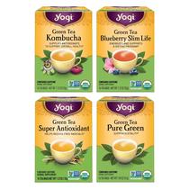 Pacote variado de chá verde Tea YOGI TEA com 16 saquinhos de chá (pacote com 4) Pacote variado de chá verde Tea YOGI TEA com 16 saquinhos de chá (pacote com 4)