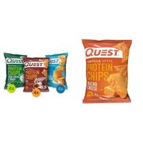 Pacote Variado de Chips de Proteína Quest BBQ Cheddar e Creme Azedo Pacote Variado de Chips de Proteína Quest BBQ Cheddar e Creme Azedo