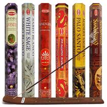 Pacote variado de palitos de incenso com bainha, 6 aromas clássicos