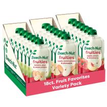 Pacote variado de purês de frutas de faia e nozes para bebês, 100 ml (pacote com 18)