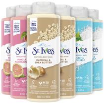 Pacote variado de sabonete corporal St. Ives, aveia calmante, 480 ml, 6 unidades Pacote variado de sabonete corporal St. Ives, aveia calmante, 480 ml, 6 unidades