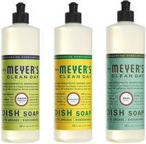 Pacote variado de sabonetes para louça Mrs. MEYER'S CLEAN DAY 480 mL x3