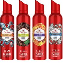 Pacote variado de spray corporal desodorante Old Spice para homens 140 ml x4