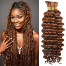 Pacotes Braiding Hair AKONSOUL Brown Deep Wave de 24 polegadas, 110 g x 3