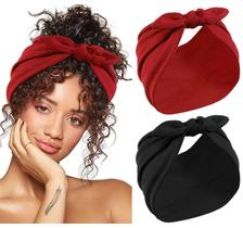 Pacotes de 2 bandanas Huachi para cabelo feminino e lenços antiderrapantes Pacotes de 2 bandanas Huachi para cabelo feminino e lenços antiderrapantes