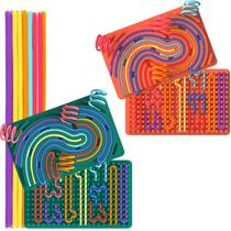 Pacotes de 2 pacotes de brinquedos Sensory Activity Board Xesakesi Silicone Fidget