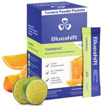 Pacotes de açafrão em pó Blueshift Sabor cítrico de cúrcuma Pacotes de açafrão em pó Blueshift Sabor cítrico de cúrcuma