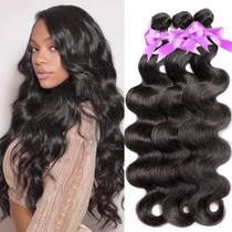 Pacotes de cabelo ALLRUN Body Wave 10A 100% cabelo virgem brasileiro
