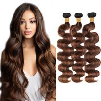Pacotes de cabelo Biottihair Body Wave 50-60cm 3 pacotes castanhos
