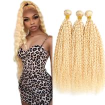 Pacotes de cabelo Biottihair Honey Blonde Curly 613 Kinky Curly