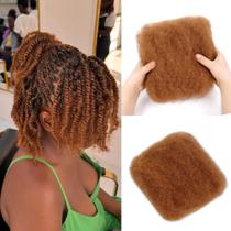 Pacotes de cabelo construídos em cabelo humano Afro Kinky Bulk de 14 polegadas
