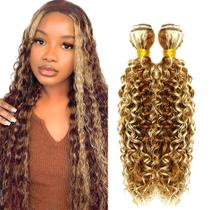 Pacotes de cabelo CrmbMod P30/613 Honey Blonde Curly 60-66cm 2x100g