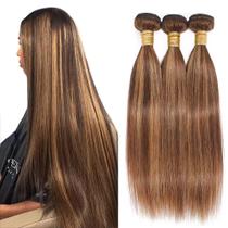 Pacotes de cabelo CrmbMod P430 Highlight Brown Straight 50g