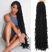 Pacotes de cabelo de crochê Datuoda, 36 cm, fechos falsos, pré-enrolados, 1B