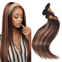 Pacotes de cabelo Dokksiiia Highlight Straight P4/30 30-76cm