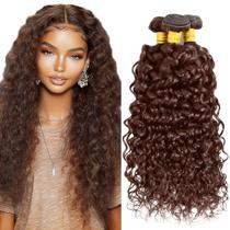 Pacotes de cabelo Dokksiiia Water Wave Color 4 Chocolate Brown 16-20 polegadas Pacotes de cabelo Dokksiiia Water Wave Color 4 Chocolate Brown 16-20 polegadas