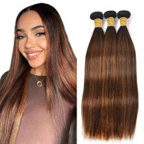 Pacotes de cabelo Freiuoke P4/30 Cabelo humano virgem brasileiro