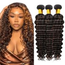 Pacotes de cabelo Fridnae P1B/30 Deep Wave Human Hair 56-66cm