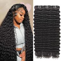Pacotes de cabelo Great Grace Deep Wave 12A 60 65 70 cm 100% virgem
