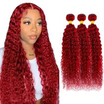 Pacotes de cabelo GveoxVO Red Kinky Curly 8A Brazilian Virgin Pacotes de cabelo GveoxVO Red Kinky Curly 8A Brazilian Virgin