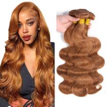 Pacotes de cabelo humano Auokmar Brown Body Wave 3x28-32cm 8A