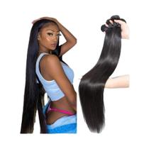 Pacotes De Cabelo Humano Brasileiro Remy Liso De 30, 32 E 40 Polegadas Para Mulheres, 3 a 4 Peças De Pacotes De Cabelo Humano Brasileiro Remy Liso De 30, 32 E 40 Polegadas Para Mulheres, 3 a 4 Peças De