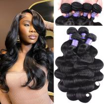 Pacotes de cabelo humano Hullran 12A Body Wave 4 pacotes 400g Pacotes de cabelo humano Hullran 12A Body Wave 4 pacotes 400g