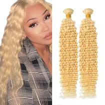 Pacotes de cabelo humano loiro AuokMar 613 Deep Wave 2x66cm