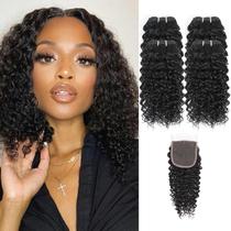 Pacotes de cabelo JTDebade Kinky Curly 25 cm Cabelo humano 4 pacotes